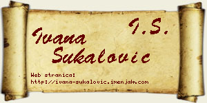 Ivana Šukalović vizit kartica